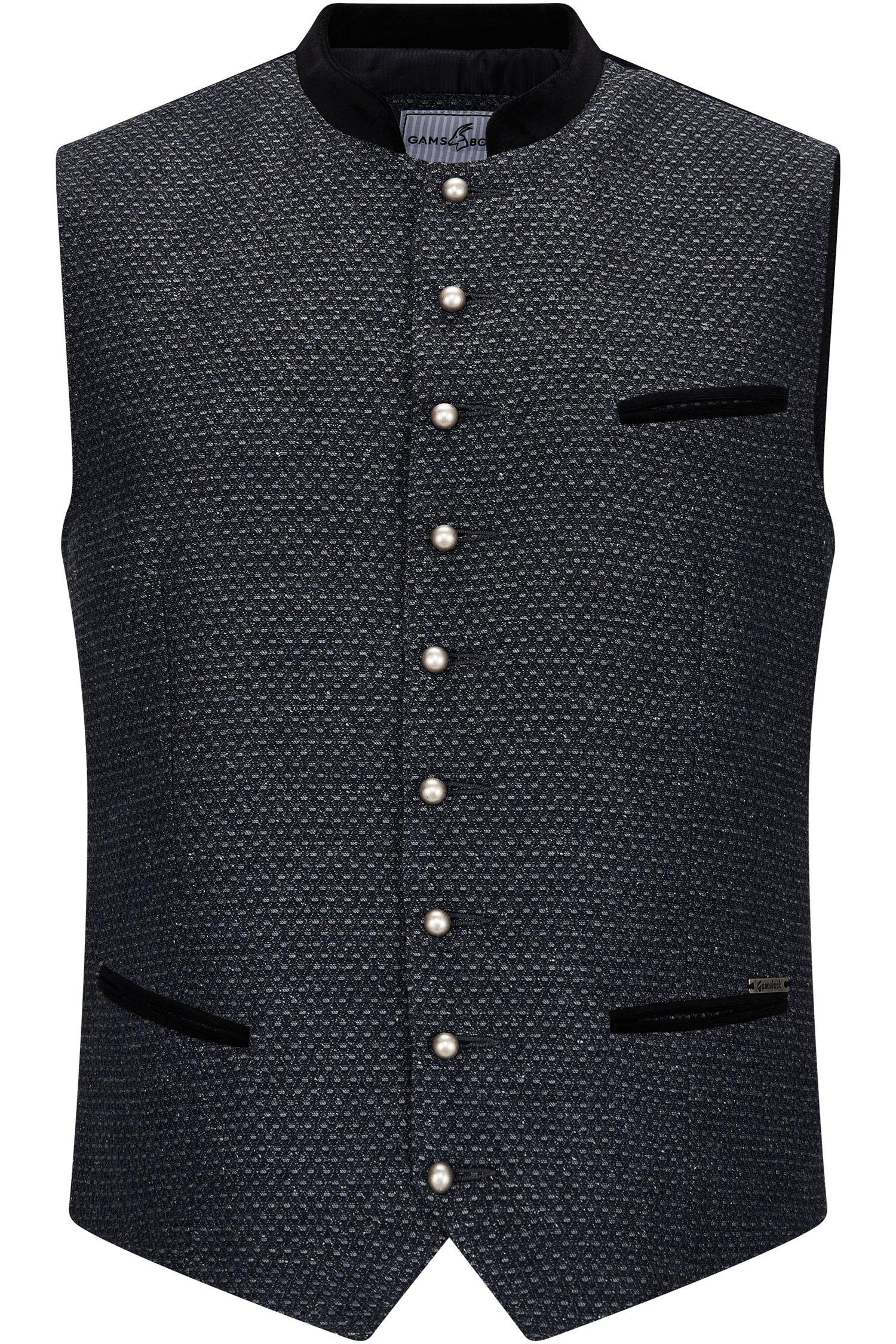 Weste Vincent von Gamsbock in Silber/Schwarz